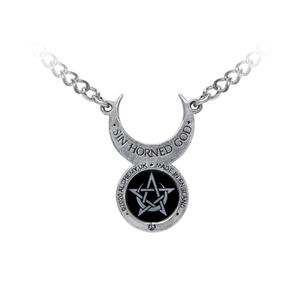 Alchemy Gothic Horned God & Triple Goddess Necklace Pewter Wiccan Deity Pendant